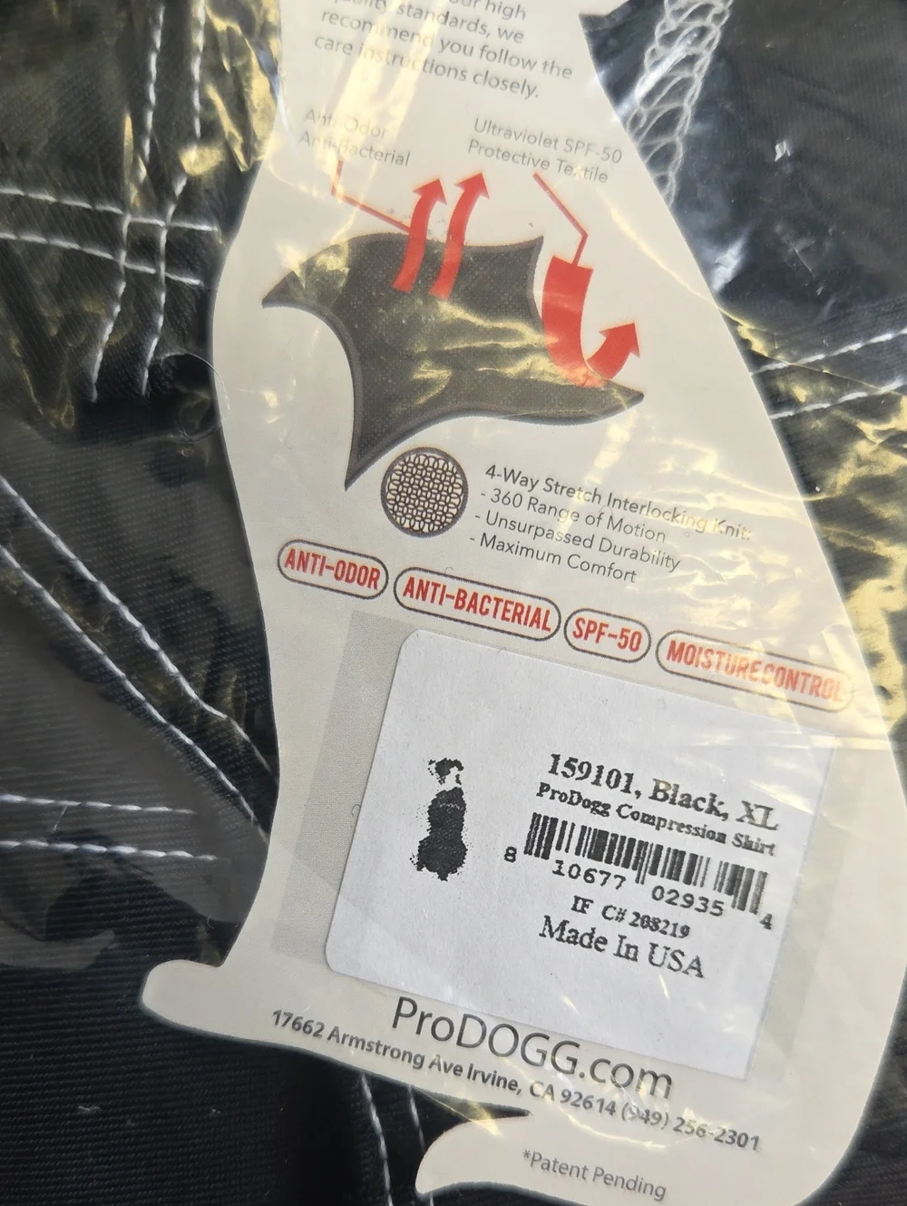 PRO DOGG ANXIETY COMPRESSION SHIRT SZ XL
